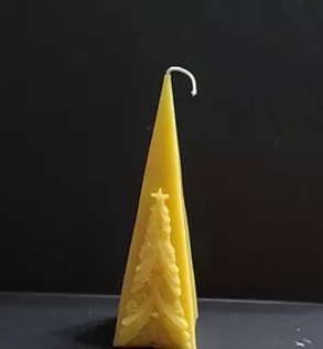 Beeswax Candle  Pyramid Tree