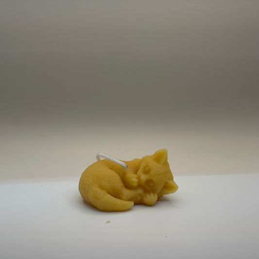 Cat Candle 100% Beeswax